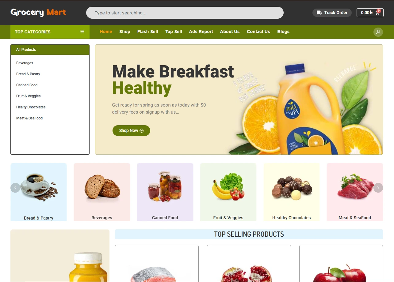 Grocery Mart Multipurpose E-Commerce Template V1