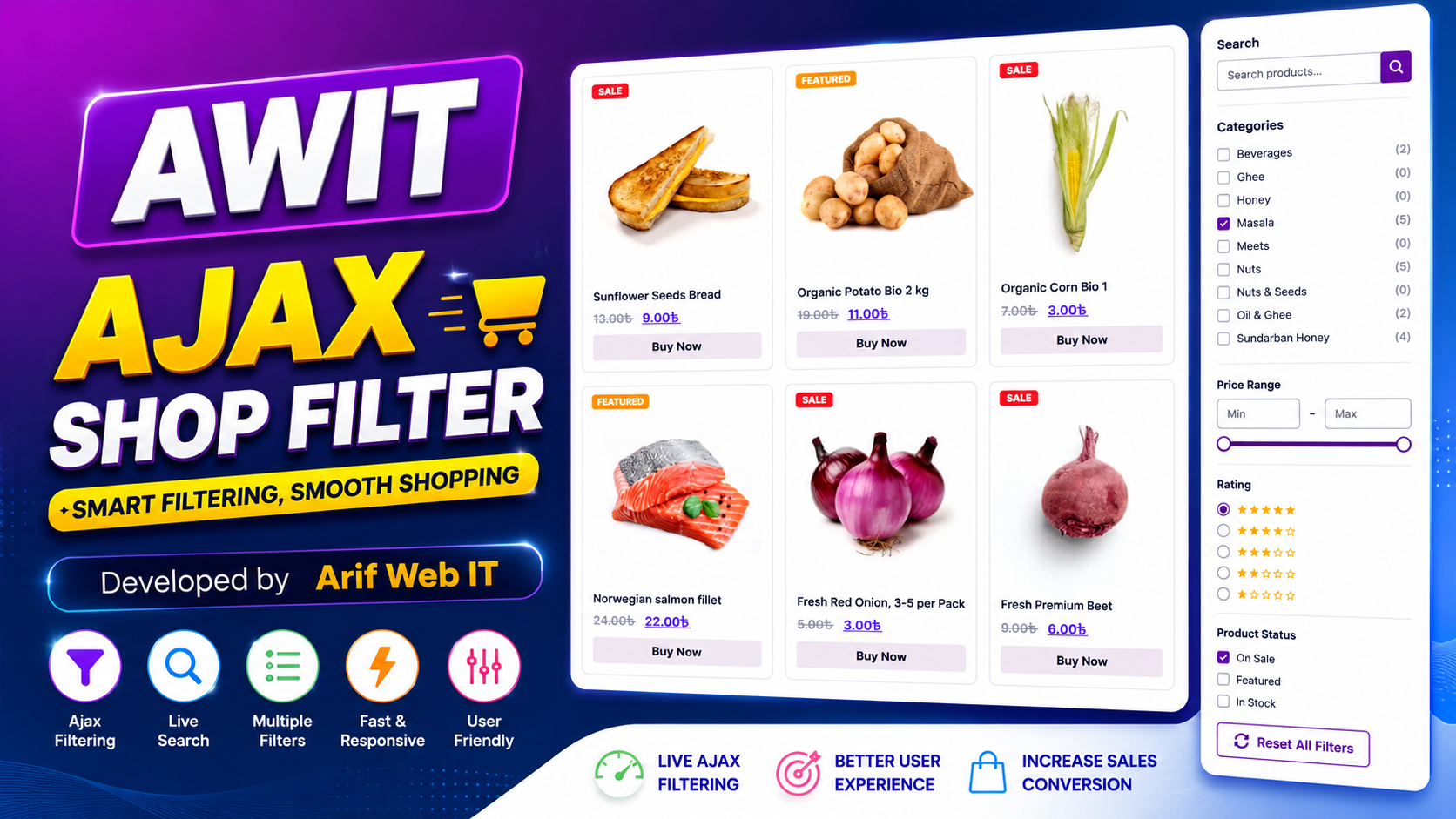 Ajax Shop Filter Pro Plugin