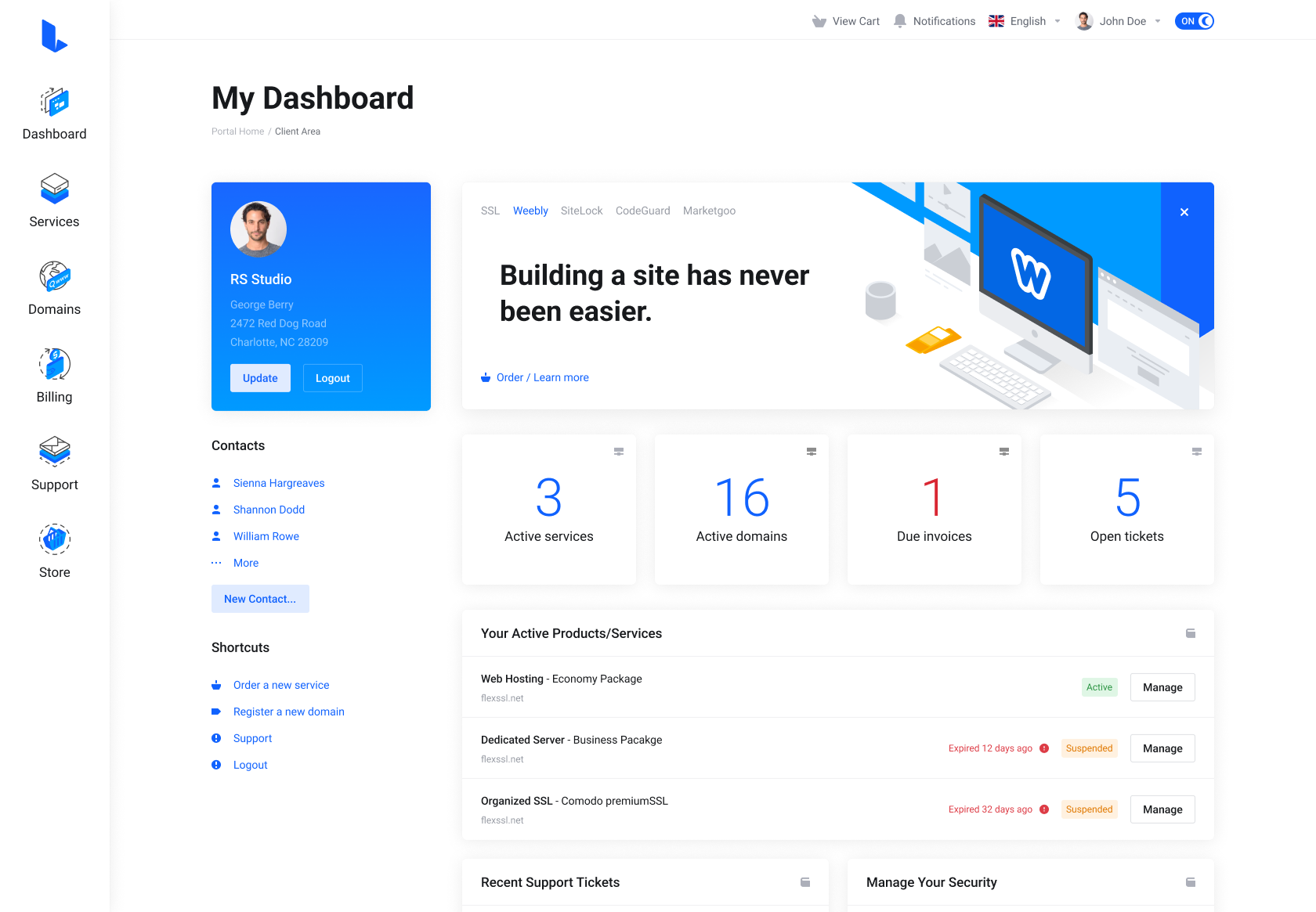 Lagom v2.4.3 WhmCS Client Theme
