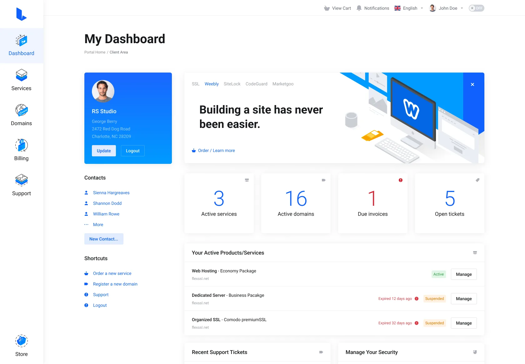 Lagom v2.4.3 WhmCS Client Theme