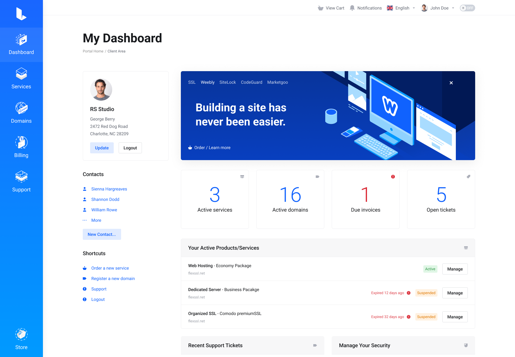 Lagom v2.3.2 WHMCS Cliemt Theme
